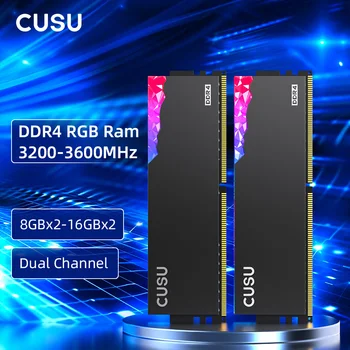 CUSU-Mémoire de serveur d'ordinateur de bureau, modèle DDR4, capacité 8 Go 16 Go, fréquence d'horloge 3200/3600mhz, ram, diy, rgb 1