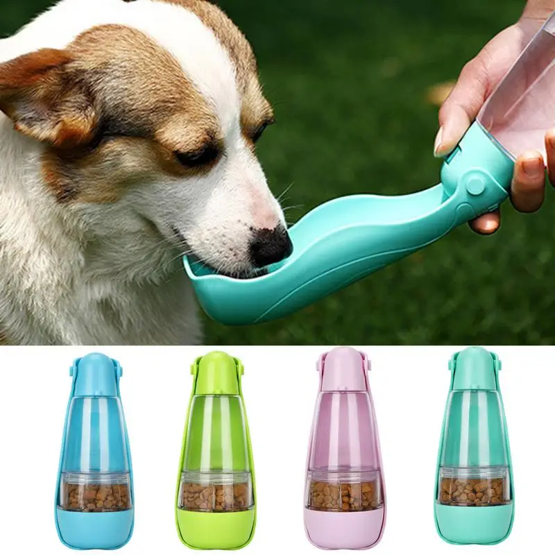 

5 In 1 Dog Water Bottle Pet Travel Drinking Bottle Outdoor Pet Accessories Food Storage Container Pets Indoor Picnic drinkware