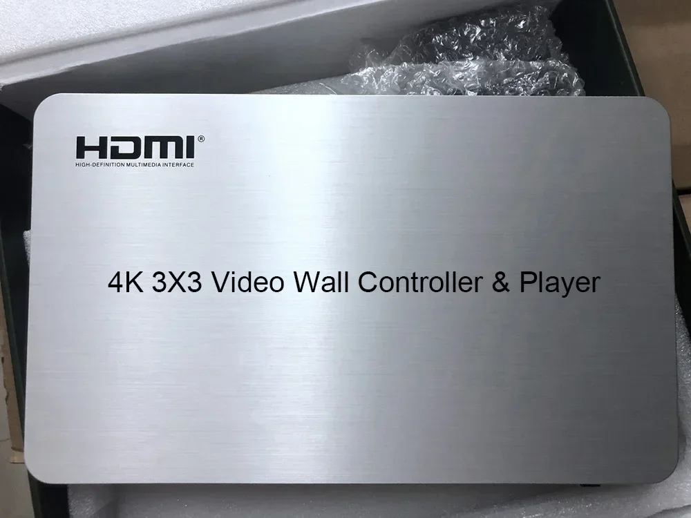 4K 3x3 지능형 음성 비디오 월 컨트롤러 USB 플레이어 AI 오디오 제어 HDMI 비디오 프로세서 멀티 스크린 스플라이싱 TV 스플라이서