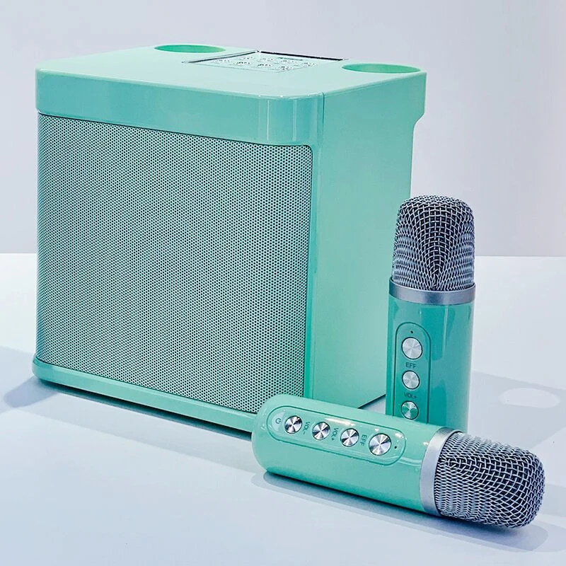 Máquina de Karaoke con 2 Micrófonos Todo en Portátil Cantando Mini Micrófonos  Inalámbricos Altavoz p ANGGREK Otros