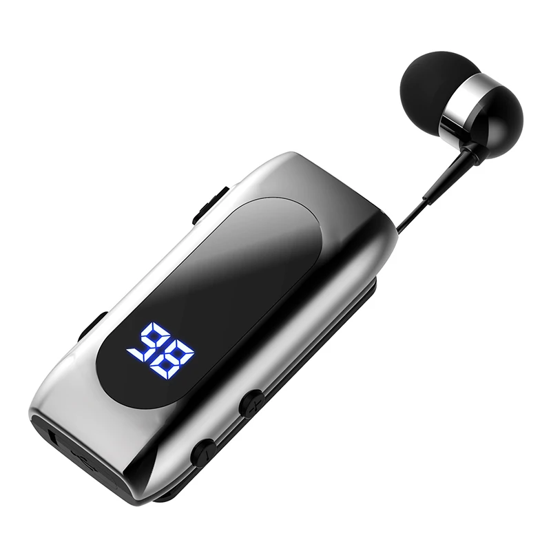 

K55 Lavalier Headphones Talk Time 20 Hours Bluetooth Headset BT5.2 Call Remind Vibration Sport Clip Driver Auriculare Earphone A