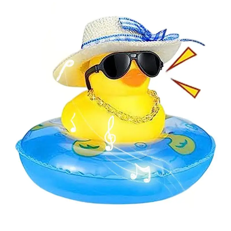 

Yellow Duck Bath Toys Mini Dashboard Squeak Duck Ornament For Car Desktop Ornament For Birthday Party Pool Party Shower Party