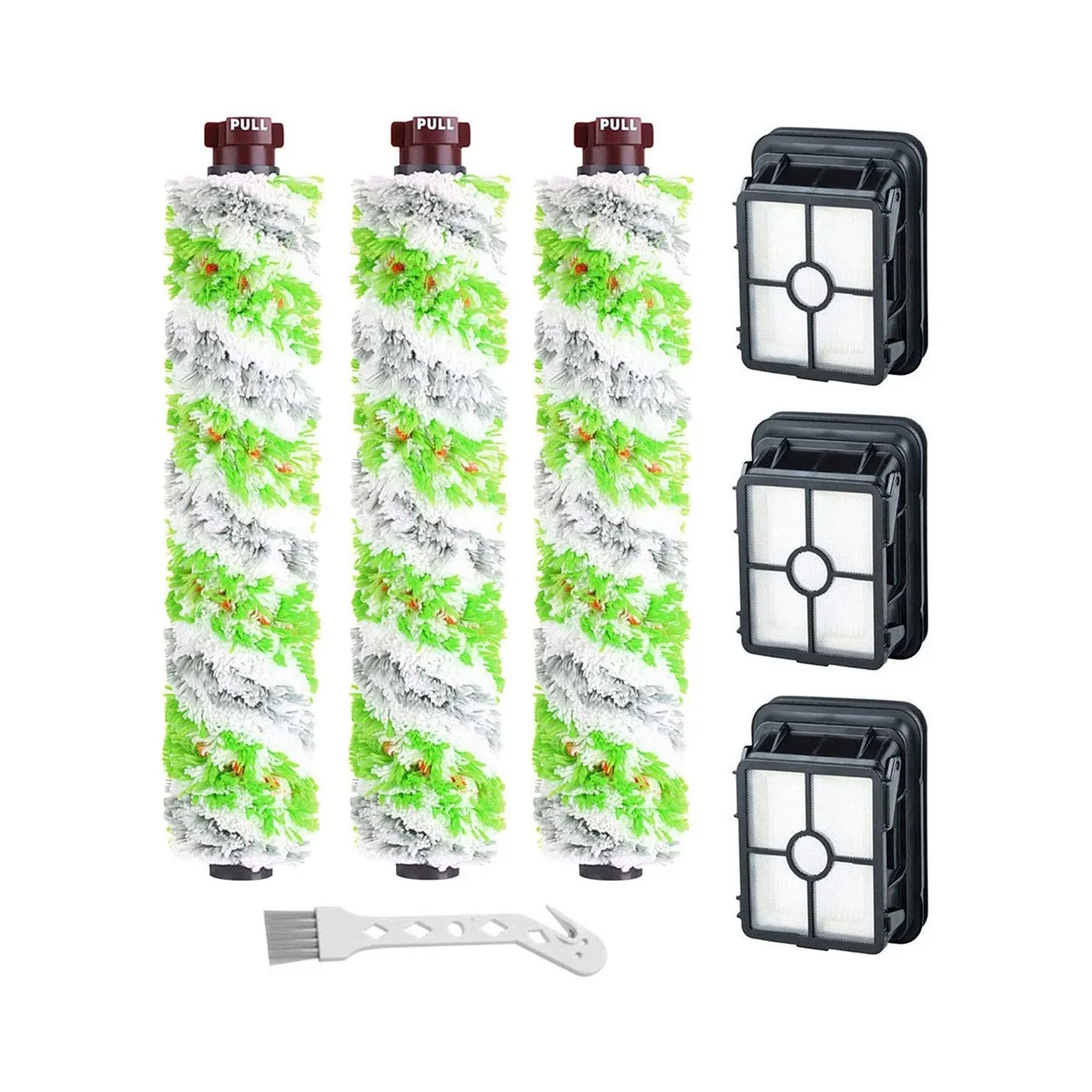 

3 упаковки, 2460 рулонов щеток + 1866 вакуумных фильтров для серии Bissell CrossWave Pet Pro 2306A и CrossWave 1785