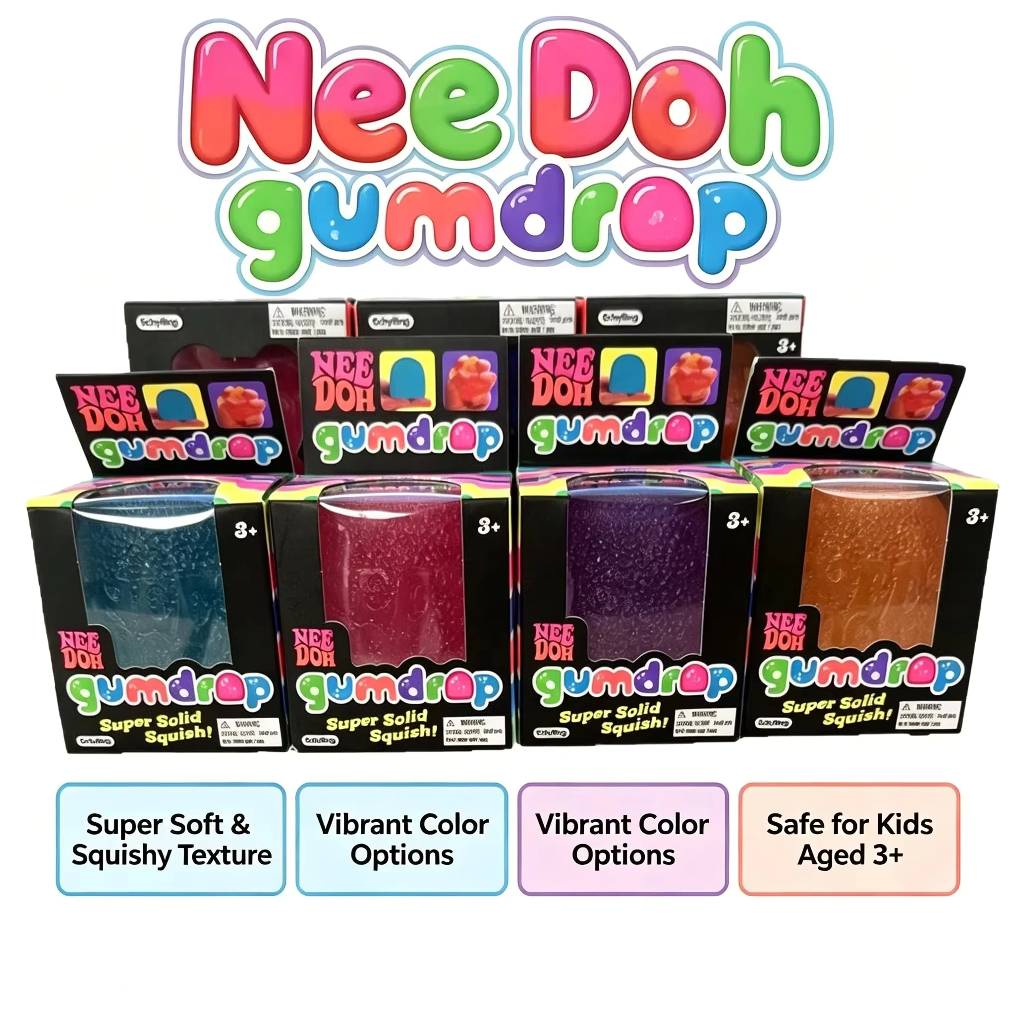 Nee Doh Nice Cube Stress and Anxiety Relief Toy - Soft Squeeze Sensory Soother