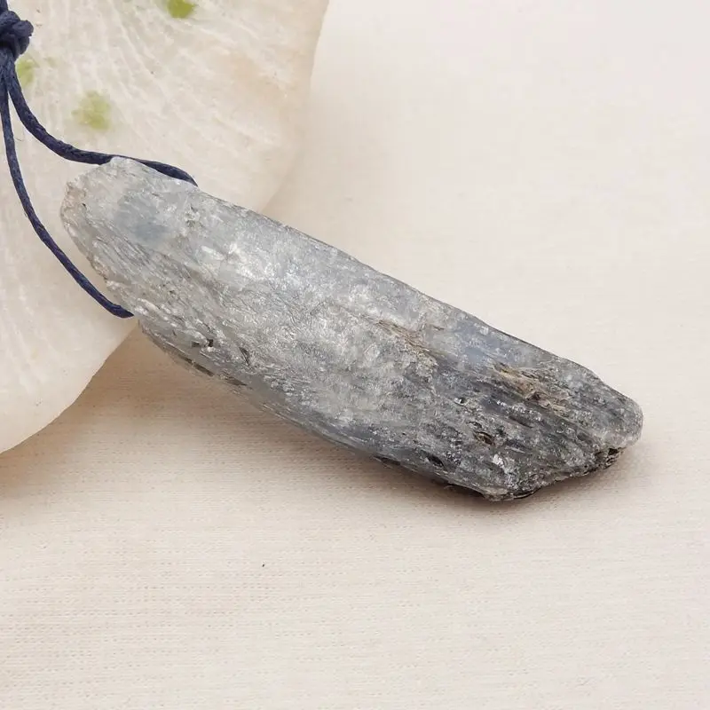 Natural Stone Blue Kyanite Pendant Bead 64x18x8mm 23g Fashion Jewelry Necklace Accessories
