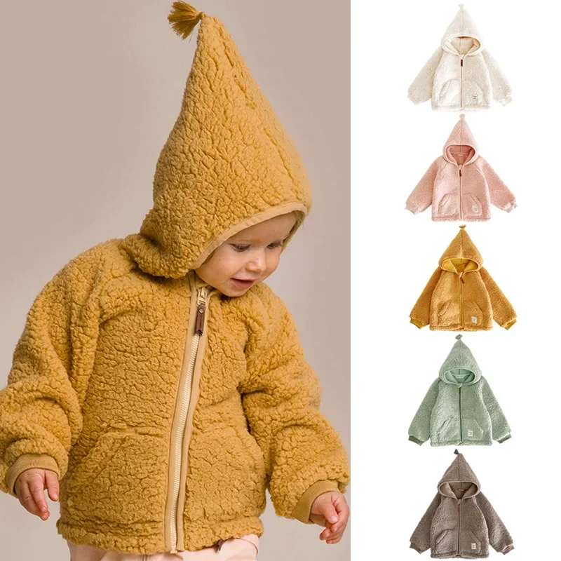 

Baby Clothes New Borns Jackets Kids Cardigan Winter Polar Fleece Coats Children Hooded Warm Boys Girls Fashion Casual Outfits
