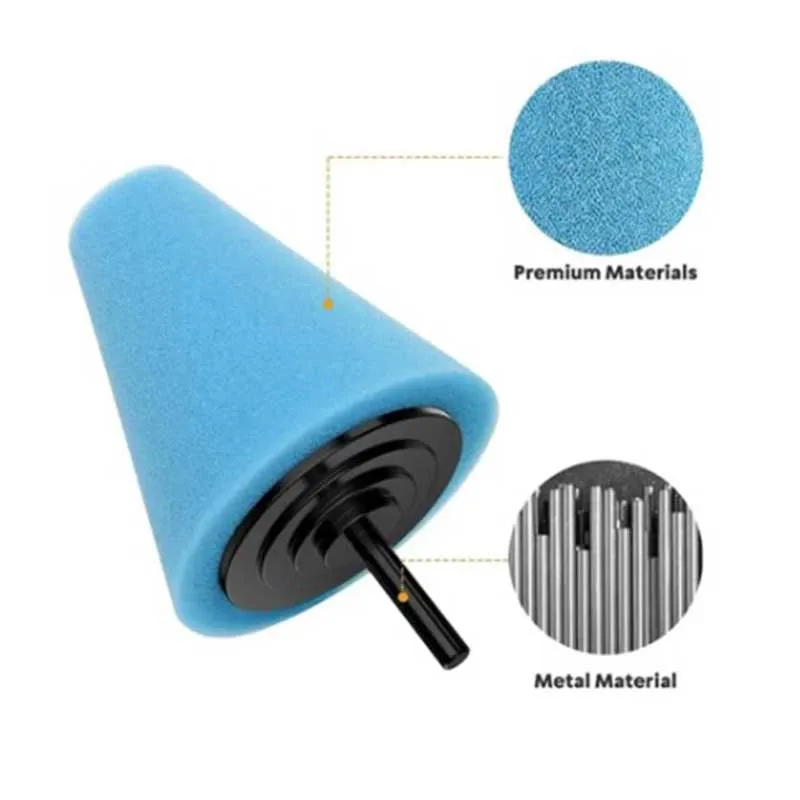 Car Hub Polishing Sponge Grinding Head Metal Plastic Grinding Conical Sponge Polishing Wheel 2pcs hub polishing sponge