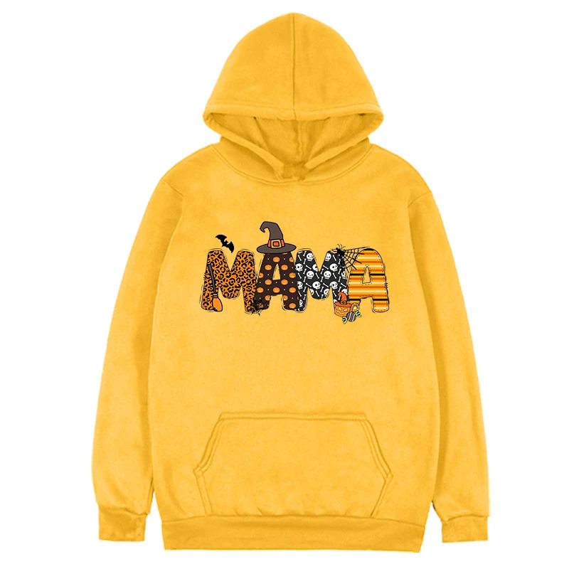 Mama Halloween Sweatshirt Mama Hoodie Cool Mama Halloween Sweatshirt Mama Halloween Gift Spooky Season Tops