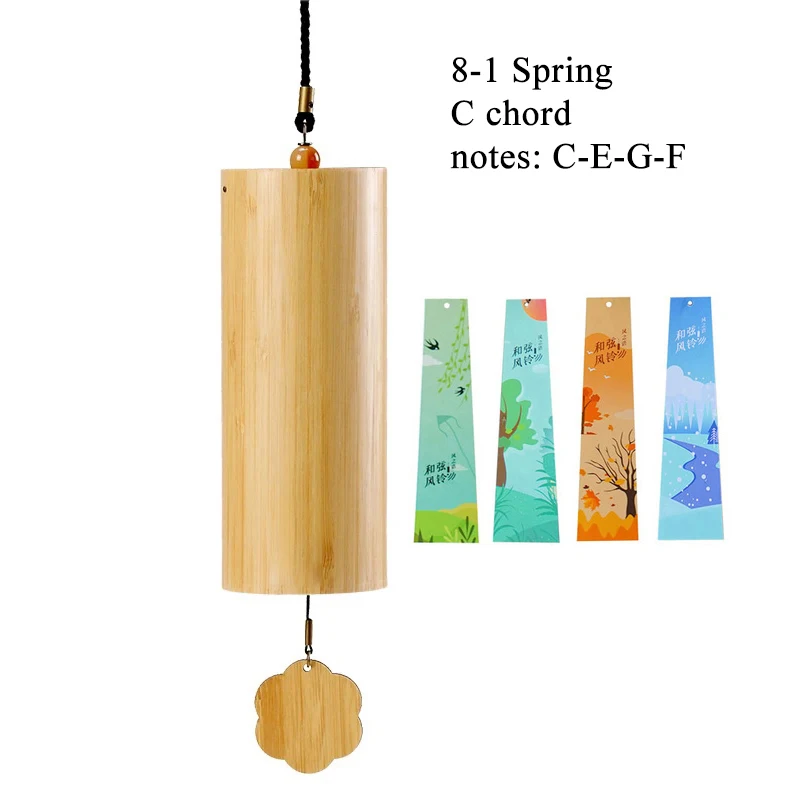 Enhanced Bamboo Wind Chime for Outdoor Zen Meditation and Garden Ambiance
