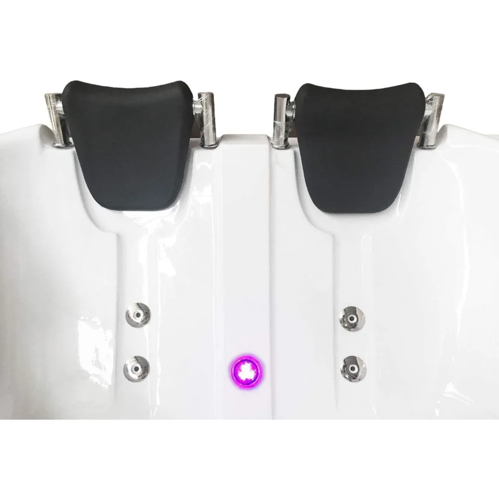 Bathtub, Whirlpool Massage Hydrotherapy Bathtub Hot Tub 2 Person with Heater 3