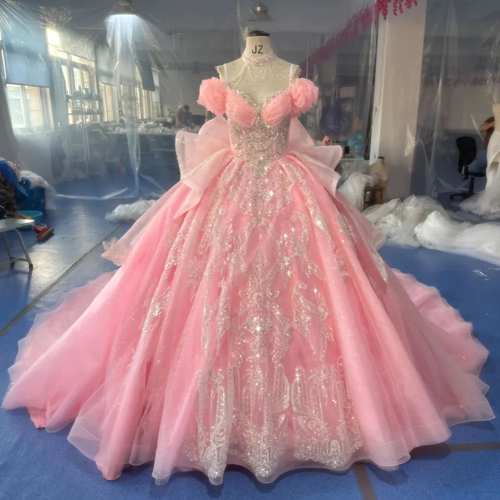 Ball Gown Tutu Dress Pink Puffy Hot Pink Wedding Dress Hot Pink Princess  Tulle Party Dress For Children OEM Available