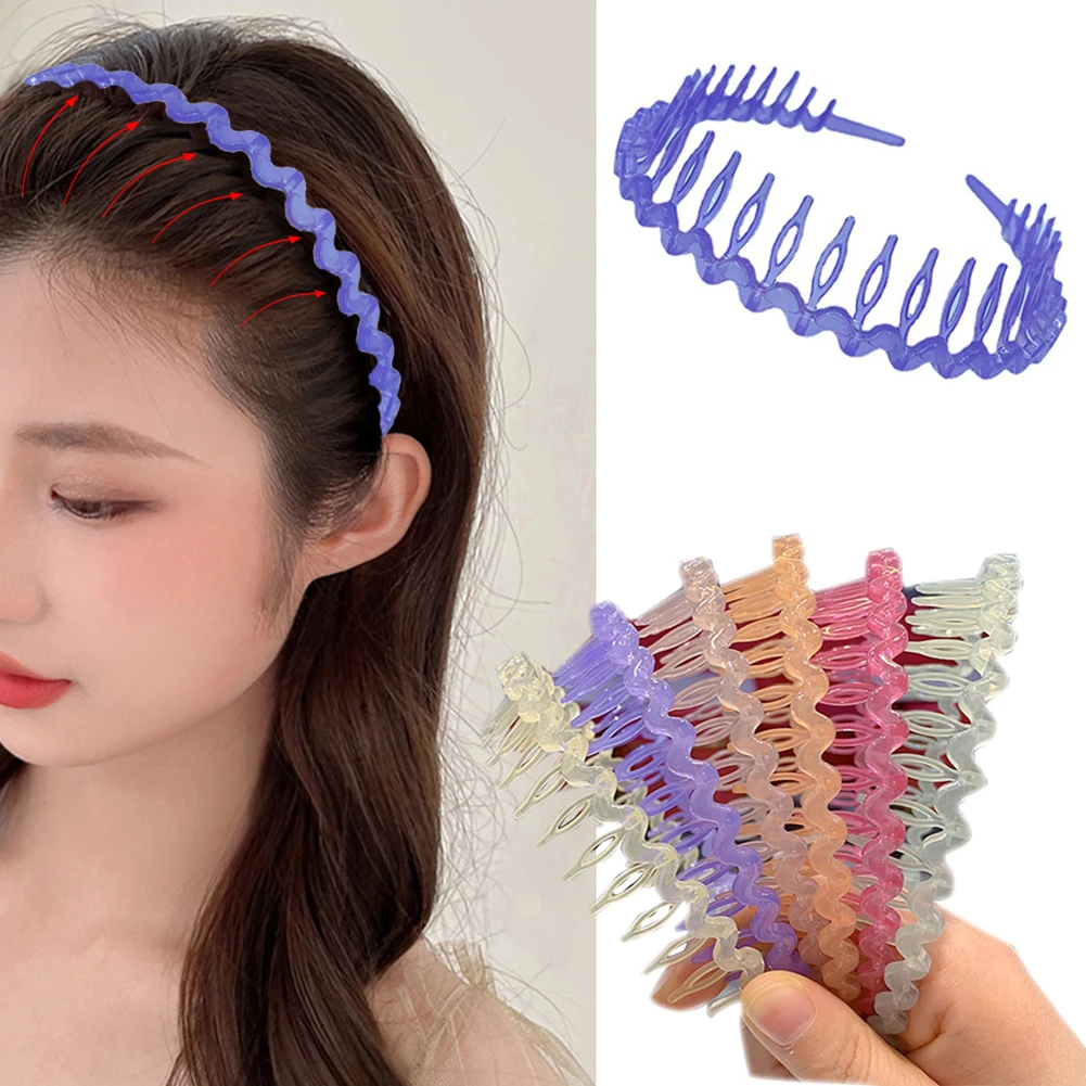 2022 Best Selling New Styles Fashion Wave Resin All match Solid Wavy Hair  Band Headband for Women Girl Hair Accessories Headwear| | - AliExpress