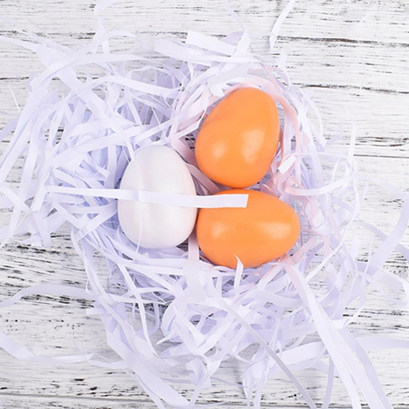 6pcs Simulation Wooden Eggs Toys Set Kids Pretend Play Wood Food Eggs Yolk Kitchen Food Children Kid Education Montessori Toys 5