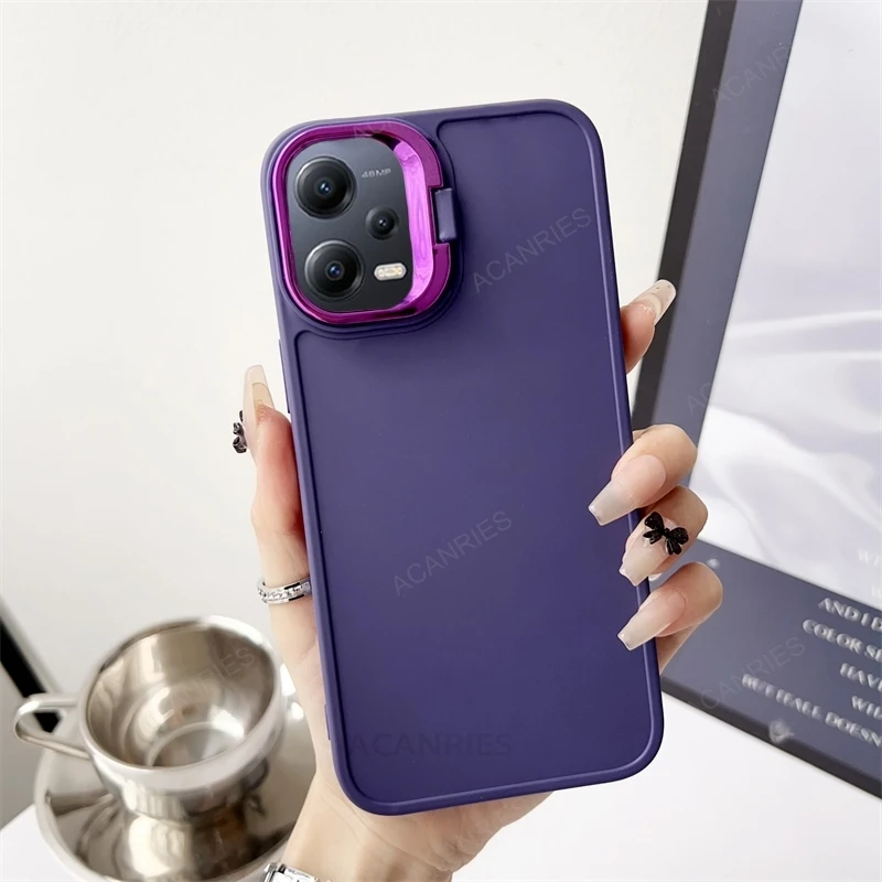 Invisible Holder Silicone Soft Case For Xiaomi Mi Poco X5 Pro 5G X3 Nfc X6 C65 M6 4G M3 F6 Stand Cover Poko X 5 3 M 6 5pro 3pro_voghion.com
