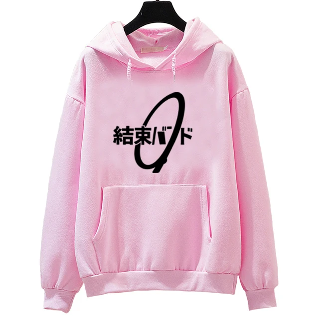 japonês anime bocchi rocha hoodie com capuz feminino kessoku banda inverno quente camisola harajuku do vintage estética sudaderas