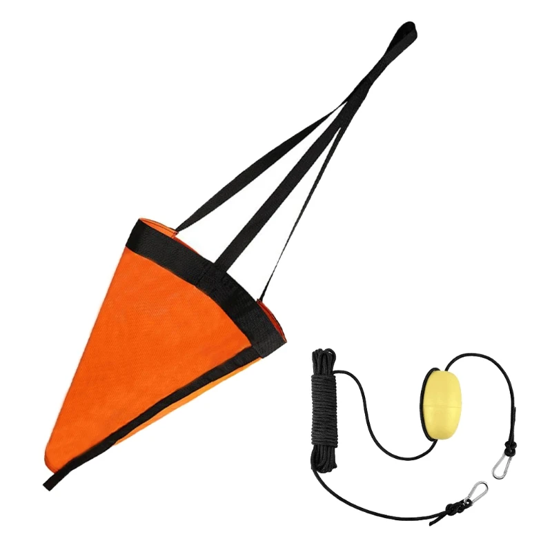 Sea Anchor Drogue Drift Sock with Kayak Tow Rope Line for Marine Boat Buoy Ball Float