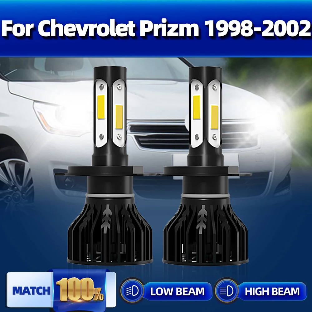 

H4 светодиодный лампы для фар 120 Вт 20000LM Canbus светодиодный фары 12 В 6000 К Автомобильные фары для Chevrolet Prizm 1998 1999 2000 2001 2002