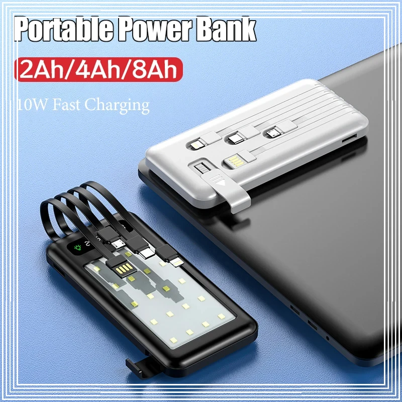 

10W Large Capacity Portable PowerBank 80000mAh Outdoor Camping Light Powerbank Fast Charging External Battery Charger for Xiaomi