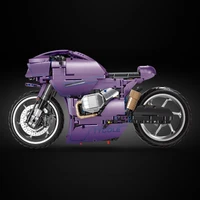 Technical Motorcycle Building Blocks City Sports Car Bricks Model Assembling MOC Gift Set Desktop Toys for Children BirthdayGift 2