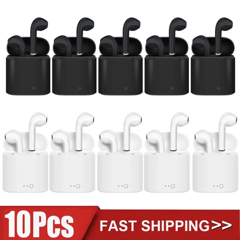 

10Pcs I7s Tws Bluetooth 5.0 Earphone Wireless Headphone Stereo Headset Mini Earbuds with HD Microphone for Iphone Xiaomi Phone