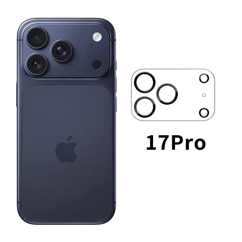8K Tempered Glass Camera Protector with Black Circle Design