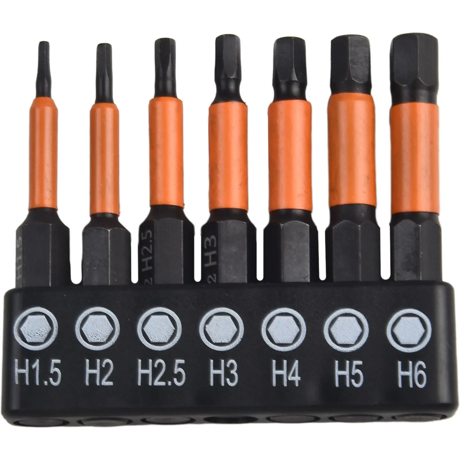 

7pcs 1/4" Hex Shank Screwdriver Bit Set Wrench Magnetic Head Screw Driver Bits H1.5-H6 Screwdrivers Bit Steel Hand Tools