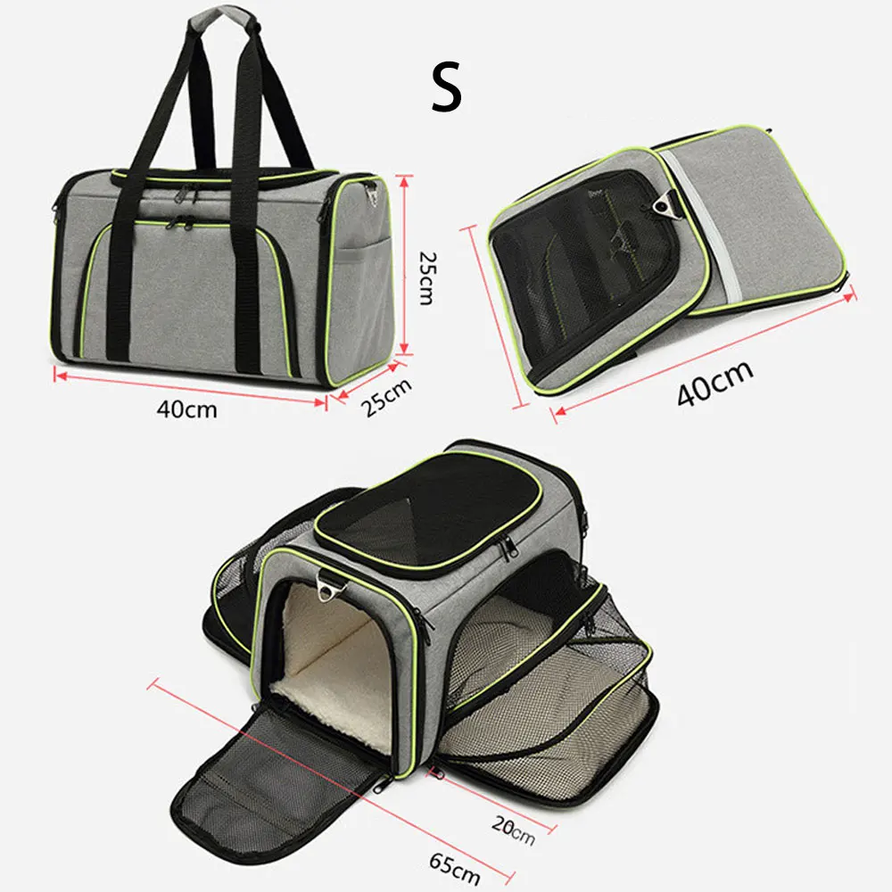 Pet Carrier Bag Portable Breathable Foldable Cat Dog Carrier Outgoing Outdoor Travel
