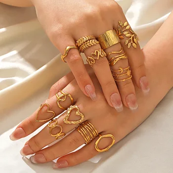Gold Stainless Heart Ring 1