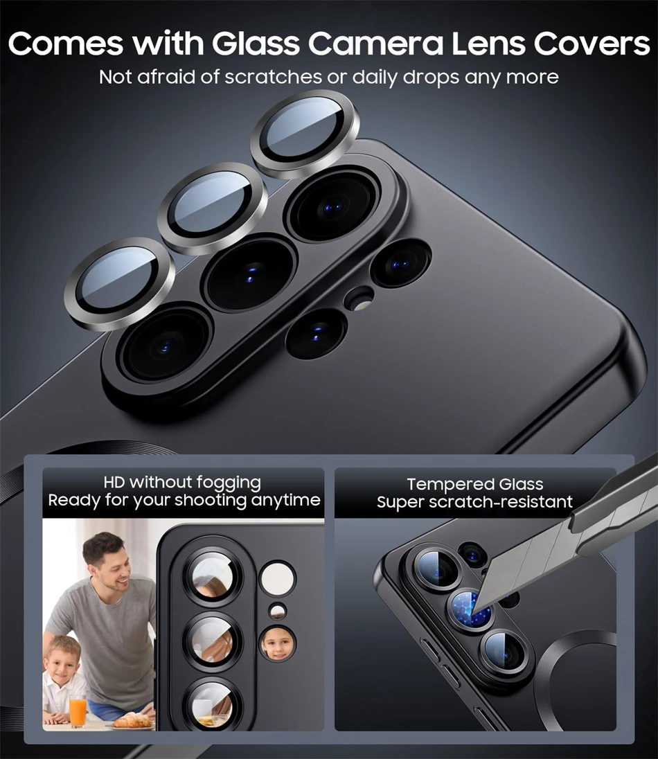 Magnetic Matte TPU Shockproof Case with Soft Film
