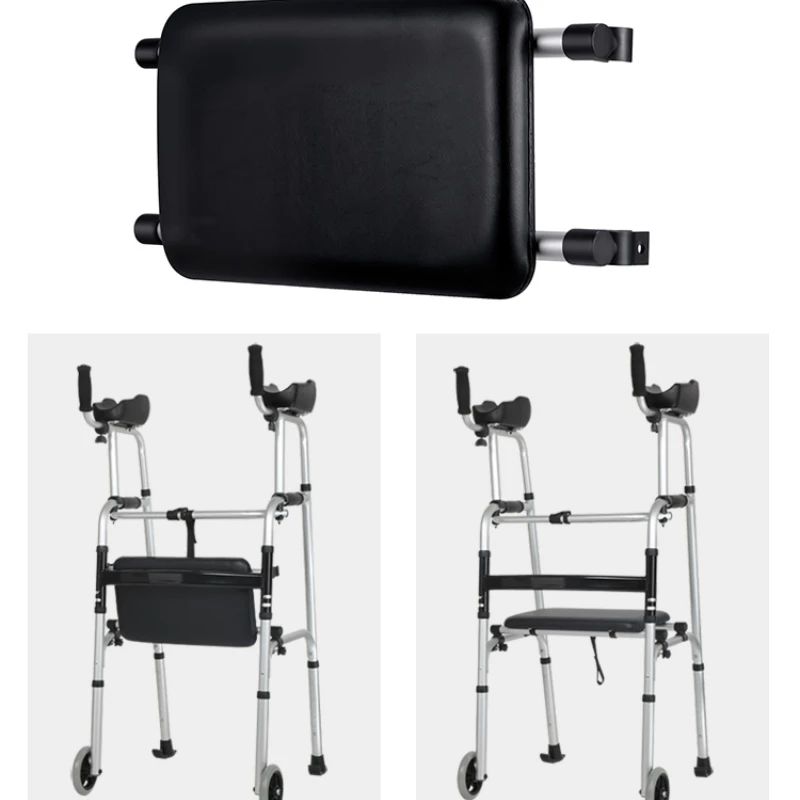Foldable Elderly Walking Aid NonSlip FourLegged Base Walker Cane Portable Adjustable Senior Support Lightweight Mobility Device
