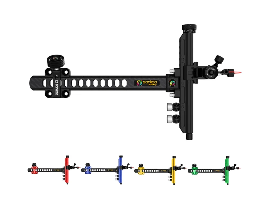 

Sanlida Archery X10 Bow Sight 9" Carbon bar CNC 6061 Aluminum Recurve Target Archery