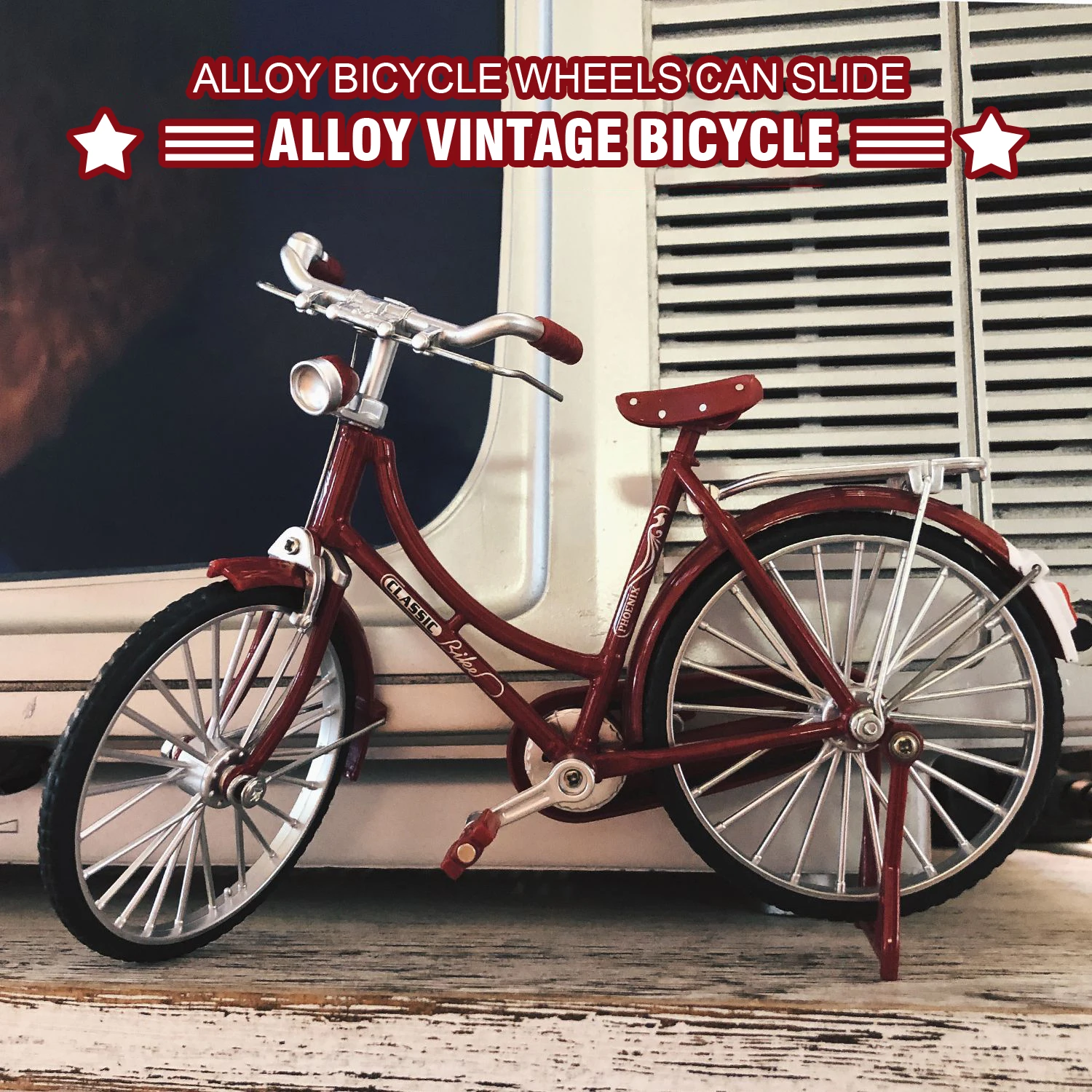 1/10 Metal Simulation Old-fashioned Retro Bicycle Diecast Bikes Alloy Model Classic Toys Gifts for Boys Kids Home Decorative bike toys