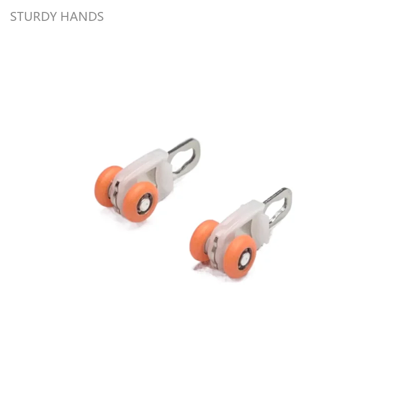 30PCS aluminum alloy curtain track bearing pulley single end square rail suspension wheel roller hardware accessories