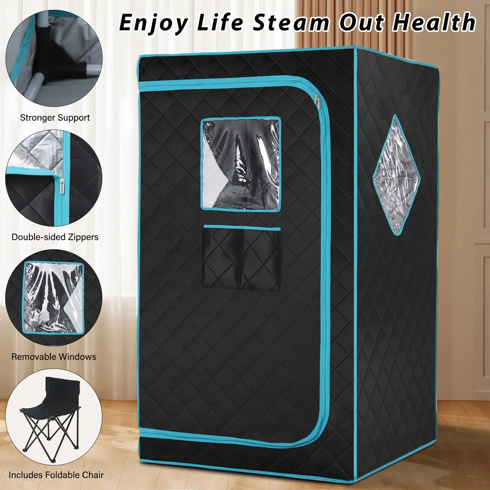 Portable Sauna Set infrared Sauna Steam Sauna Home Home Spa Relaxation and Detoxification Size 31.5*31.5*55.1inches 5