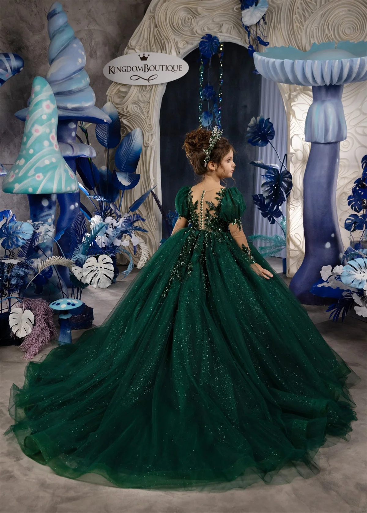 Emerald Green Pageant Dress for Girls Sparkly Long Sleeves Sequin Flower  Girl Dresses Toddler - AliExpress 320
