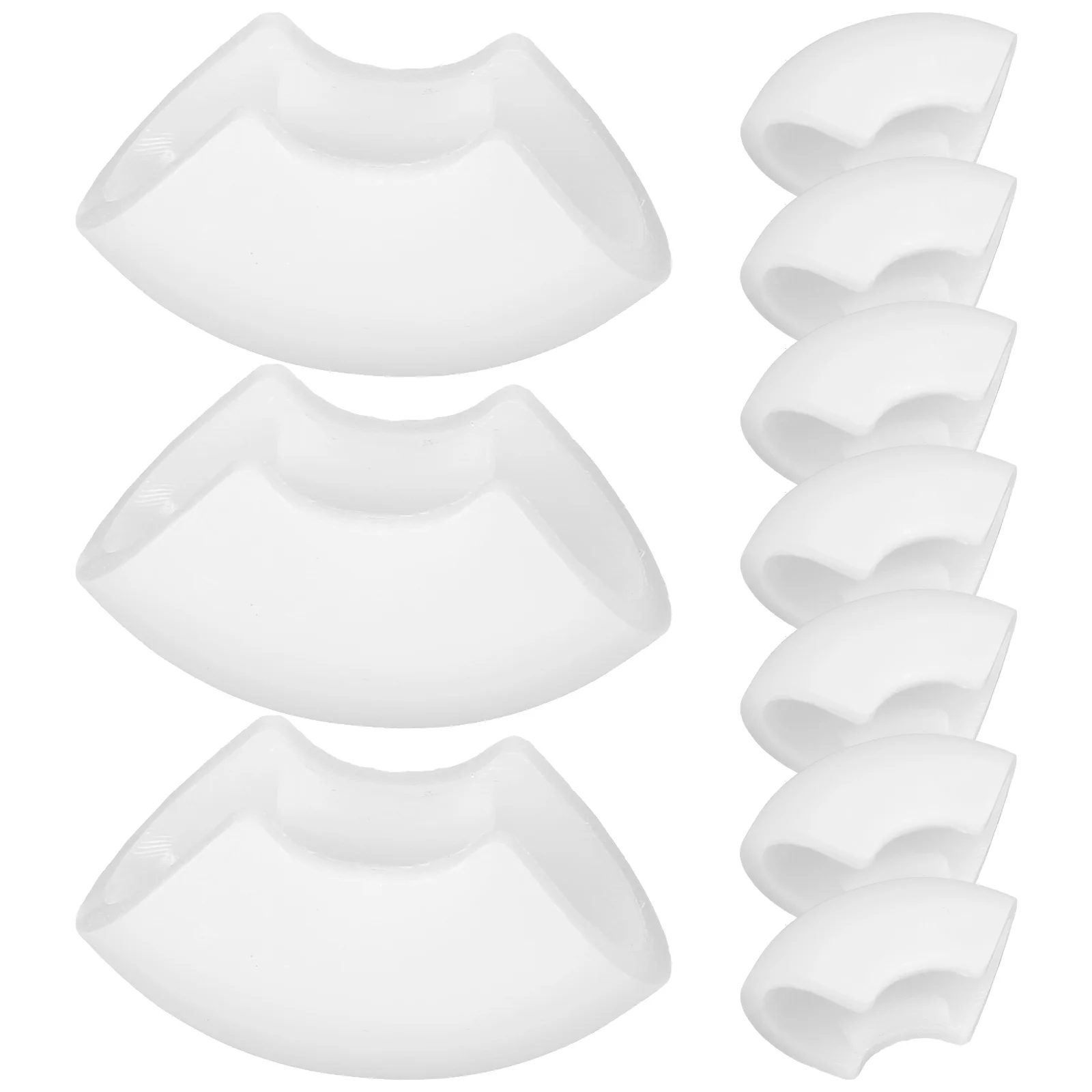 10 Pcs Chair Leg Floor Protectors 10MM White Tube Caps Anti Scratch Plastic Feet for Furniture Pads Carpet Office Chairs