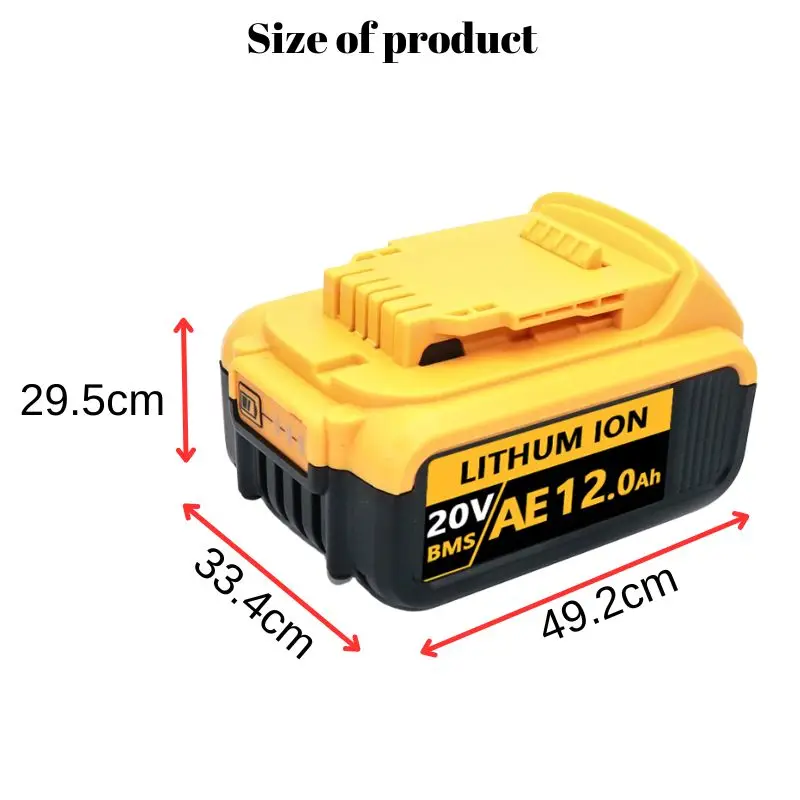 Dewalt 무선 스크루 드라이버 드릴 스크류 건 렌치 임팩트 배터리, Dewalt 20V, 6000mAh, DCB200 DCD790