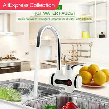 AliExpress Collection ATWFS 전기 주방 온수기 탭, 인스턴트 온수 히터, 차가운 난방 수도꼭지, 탱크리스 순간 온수기
