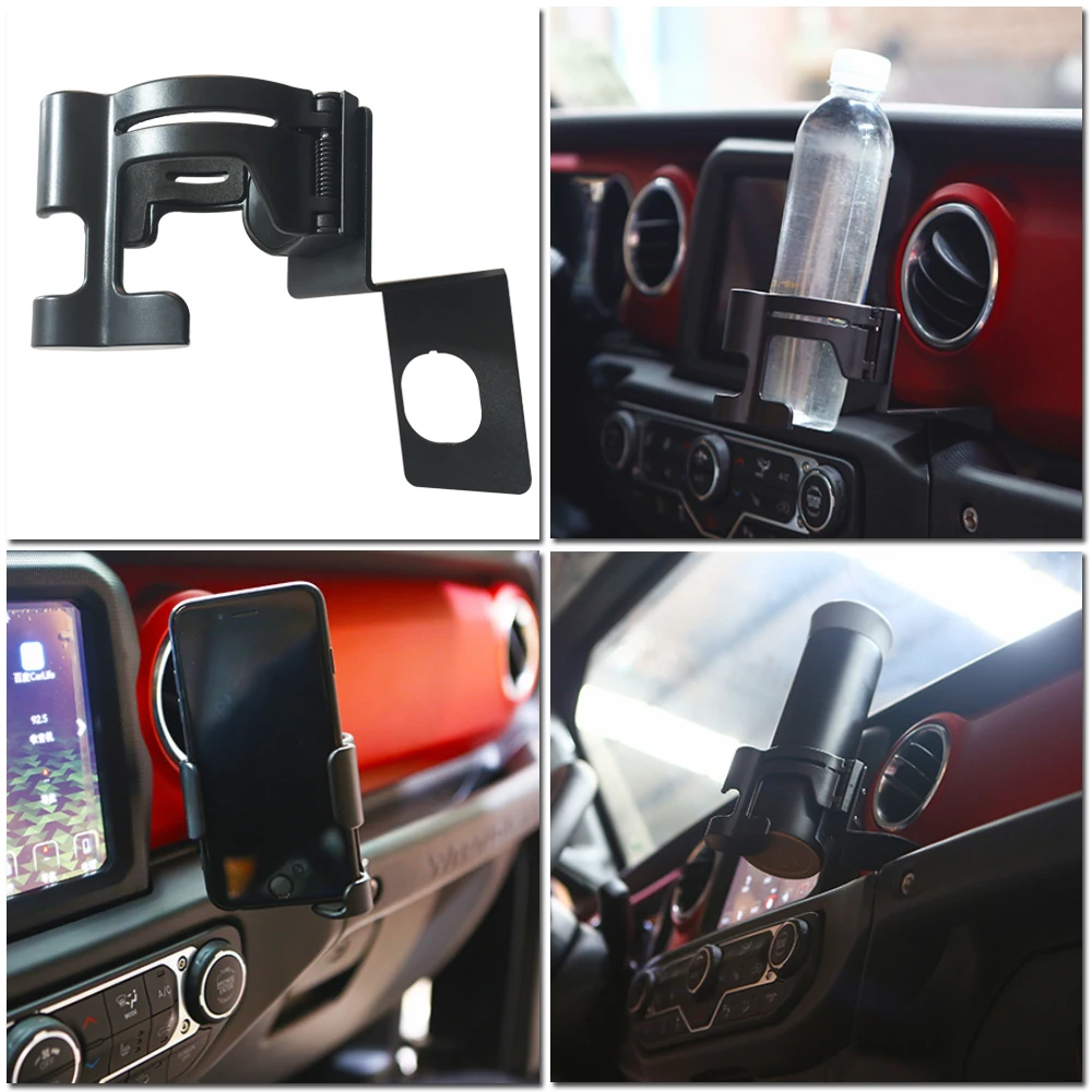 Multi Function Drink Cup Phone Holder Organizer for 2018 2020 Jeep