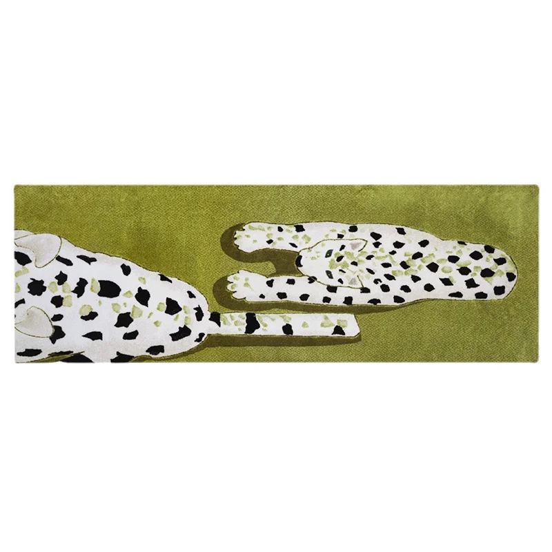 

Mid-Ancient Green Long Floor Mat Water Bar Carpet Kitchen Cloakroom Home Finished Rectangular