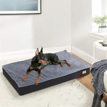 Large Orthopaedic Dog Bed Waterproof Cushion Pet Mattress 2 In 1 Pet Dog Crate Bed with Removable Washable Cover Indoor Outdoor 3