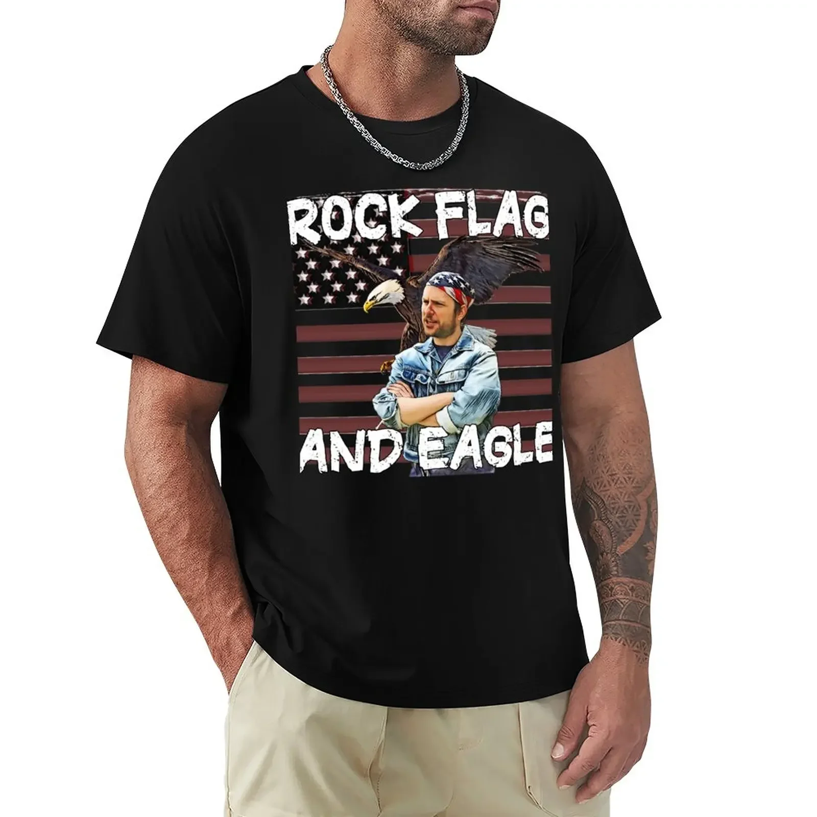 

Rock Flag and Eagle T-Shirt aesthetic clothes quick drying shirt Men's long sleeve t shirts