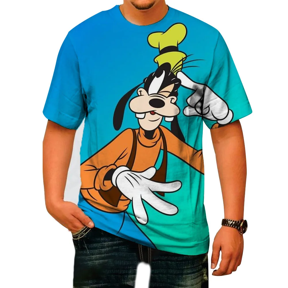 Men's printed T-shirt Disney Goffy, T-shirts with short sleeves, loose tops, brand new, trendy