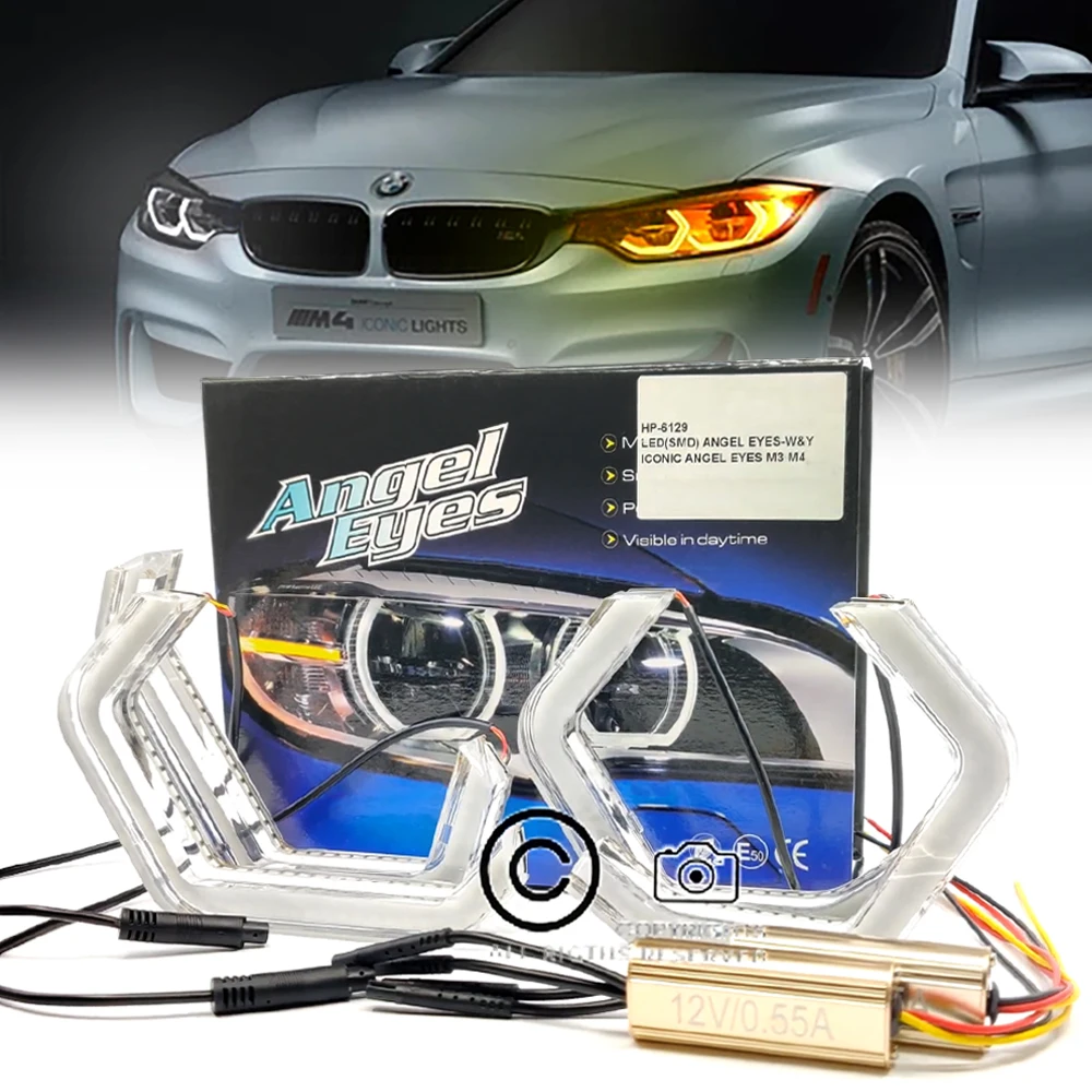 LED Angel Eyes Halo Ring For BMW E90 E92 E93 E60 E82 F30 F31 M3 DTM LCI M4  Style