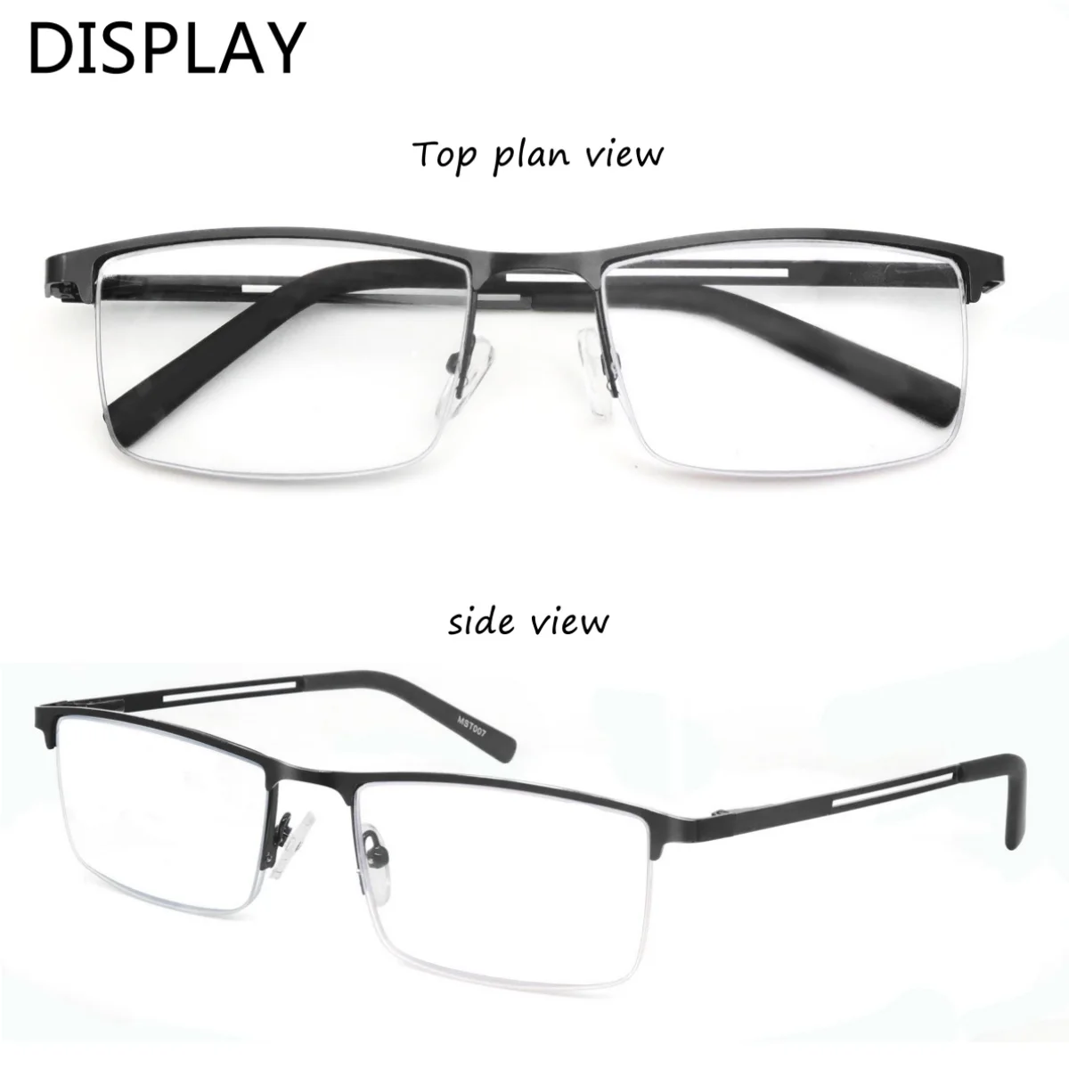 Men's Blue Light Blocking Reading Glasses - Anti-Glare Metal Frame with Spring Hinges and UV Protection