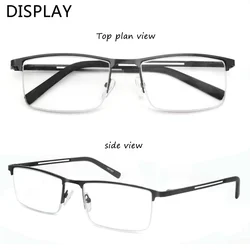 Men's Blue Light Blocking Reading Glasses - Anti - Glare Metal Frame with Spring Hinges and UV Protection - +75 (C1 Black Gray)