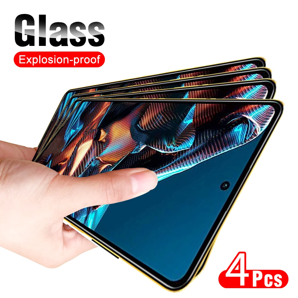 

4pcs protector Anti-Scratch Protective film Full cover tempered glass For Xiaomi Poco X5 F5 F3 C65 C50 X4 Pro pocophone M3 M4 M5