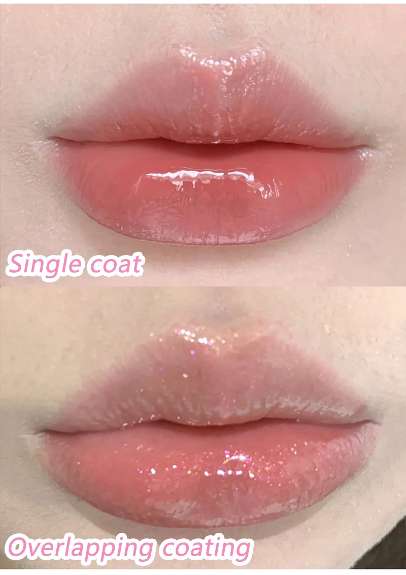 Description Picture 4 of itemColor Tint Lip Jelly Lipstick Palette Waterproof Long Lasting Moisturiz Mirror Water Light Matte DIY Blusher Plate Korean Makeup