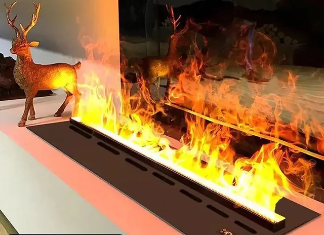 3000mm APP Smart Control Electric Multicolor Atomized Flame Water Vapor 3D Fireplace Remote Voice Control 3D Fireplace 5