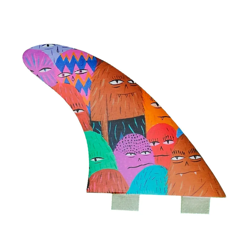 New 4.59 Eco Surf Fin FCS1 Colorful Finger Emoji Surfboard Fins, superb value for money